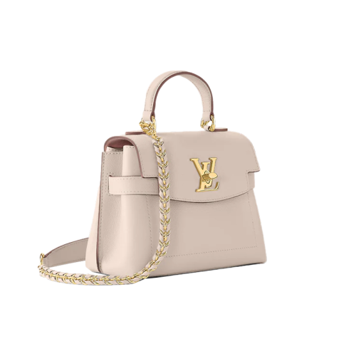 【新品包包】Louis Vuitton/路易威登 23新款 LockMe Ever女士迷你灰褐色粒面小牛皮链条斜挎/单肩包 M21052