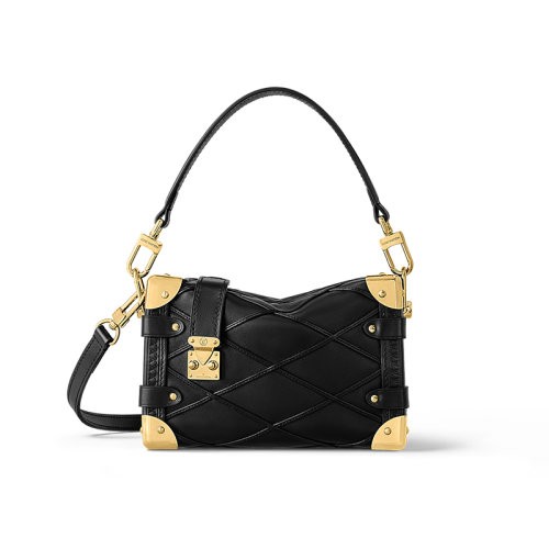 【新品包包】预订款1个月 LV/路易威登 24新款 Side Trunk 女士黑色羊皮革小号斜挎包M83030