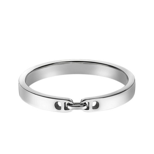 HERMES/爱马仕 经典Ever Chaîne d'Ancre系列 小号950铂金结婚戒指H119846B（新品首饰 ）